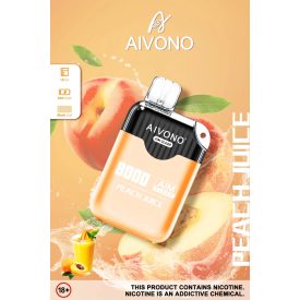 Aivono 8000 - Nicotine Free 0% vape monouso con gusto ghiaccio alla pesca e 8000 puff