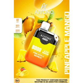 Aivono 8000 - Nicotine Free 0% vape monouso con gusto ananas mango e 8000 puff
