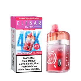   ELF BAR BC40000 PRO - WATERMELON PEACH FROST 5% - RECHARGEABLE