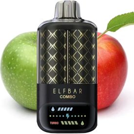ELF BAR COMBO vape monouso con gusto mela e verde e doppia mela shisha e 25000 puff 