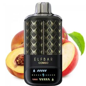 ELF BAR COMBO vape monouso con gusto mela e pesca da spremere e 25000 puff. 