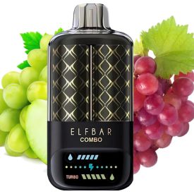 ELF BAR COMBO vape monouso con gusto uva verde e uva e 25000 puff