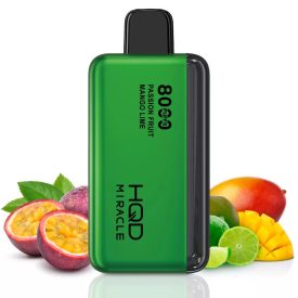  HQD MIRACLE 8000 5% - Frutto della Passione Mango Lime - RICARICABILE