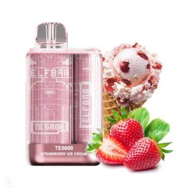  ELF BAR TE5000 - GELATO ALLA FRAGOLA 5% - RICARICABILE